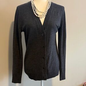 Tory Burch Charcoal Cardigan Sweater